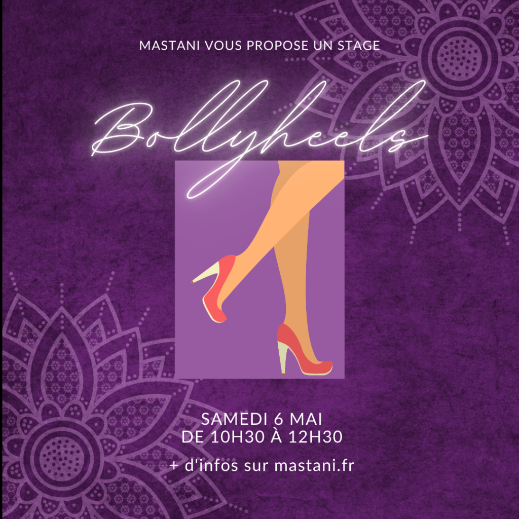 stage de danse bollyheels le samedi 6 mai de 10h30 à 12h30 à Lillle