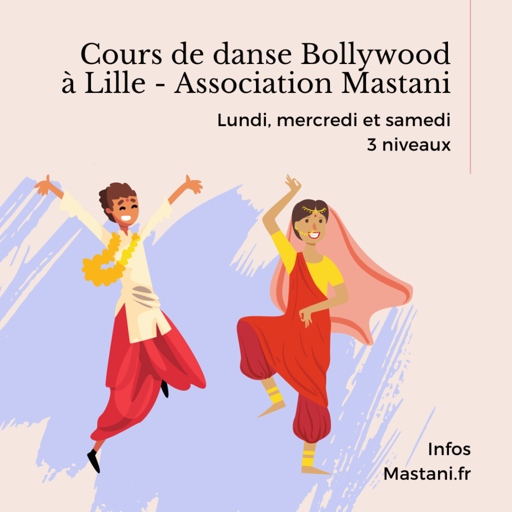 Cours danse bollywood  à Lille par l'association mastani. Année 2023 2024
